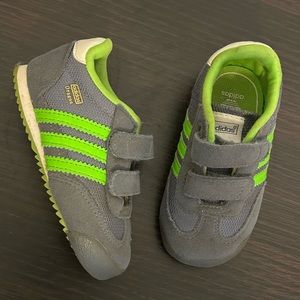ADIDAS Dragon Toddler Shoes Sneakers Velcro Straps Size 5